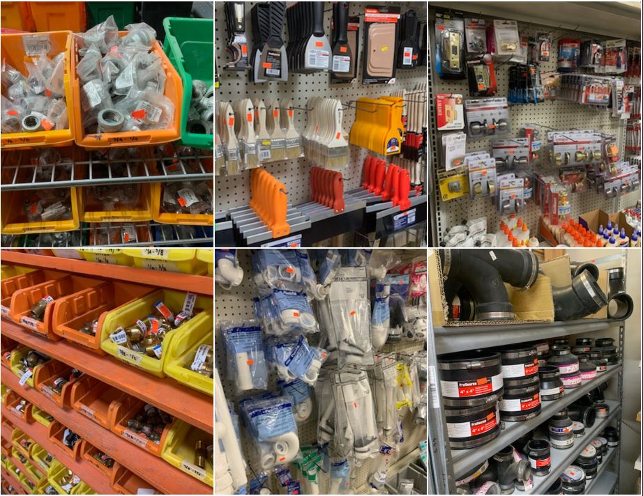 hardware store collage
